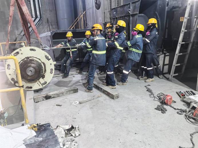 米拉多铜矿废石运行系统停产检修完成